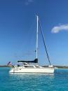 Delilah sitting pretty at Warderick Wells Cay